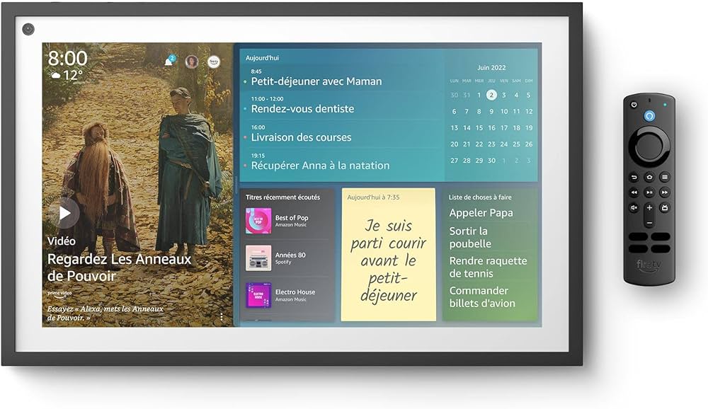 Echo Show 15 + Télécommande | Écran connecté Full HD 15,6